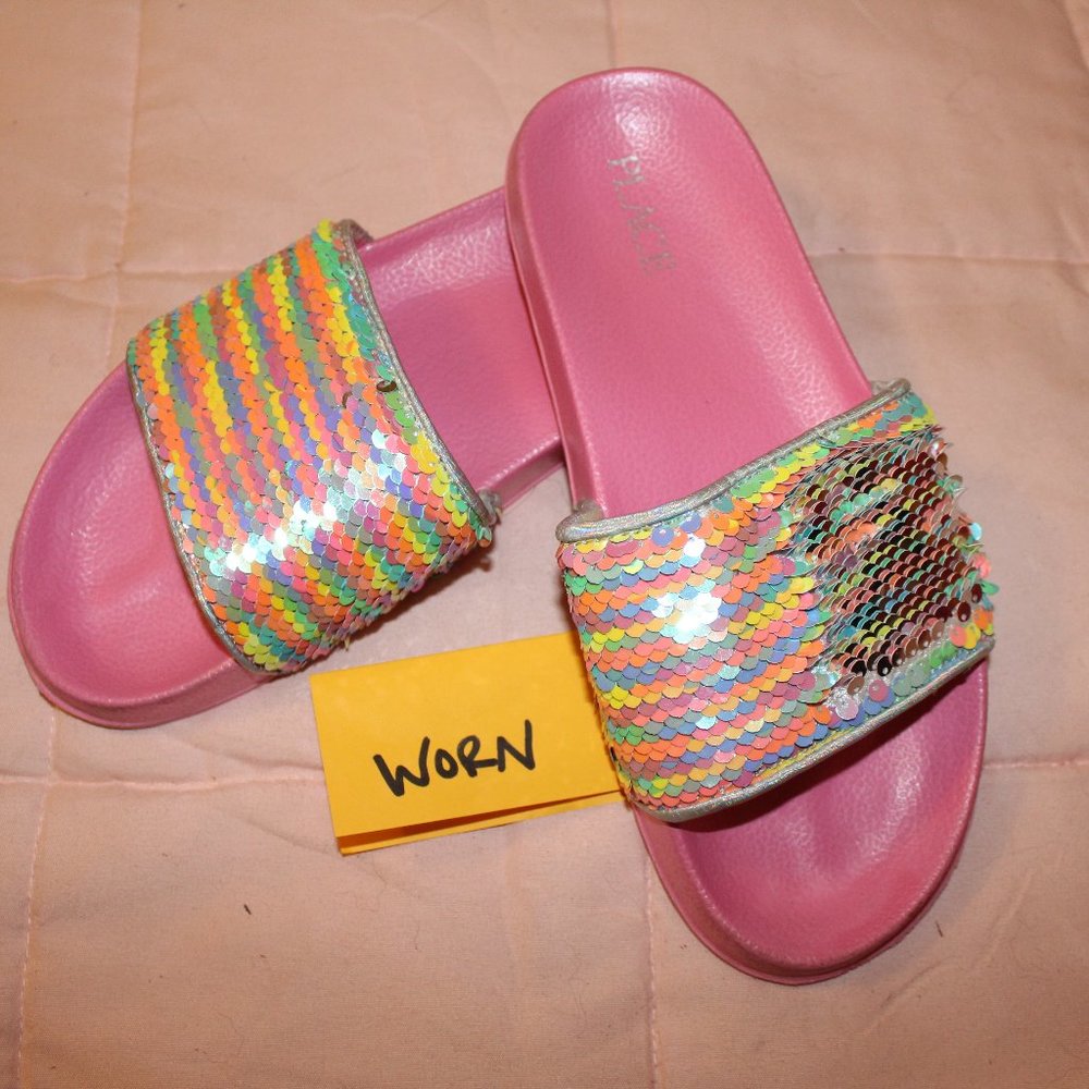 SEQUIN SANDAL / SLIDES -SIZE 3 WORN